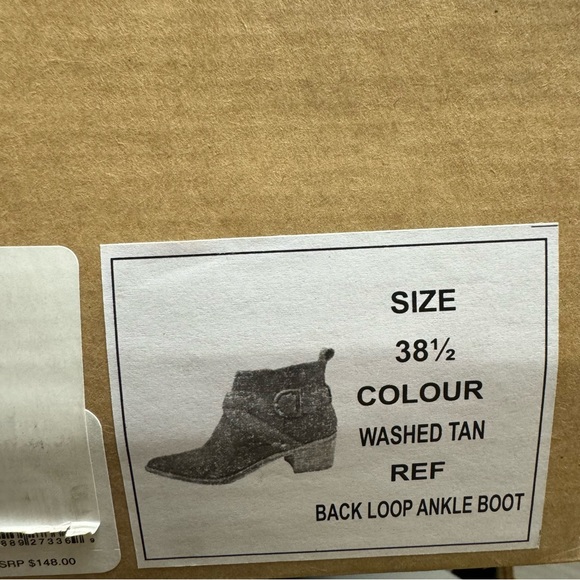 Free People Womens Back Loop Ankle Boot Washed Tan Size EU38.5 M US8.5 - Picture 6 of 6